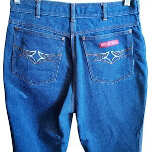 16 30x32 Vintage Disco Jeans Braxton High-Waist Denim Jeans Embroidered Pocket